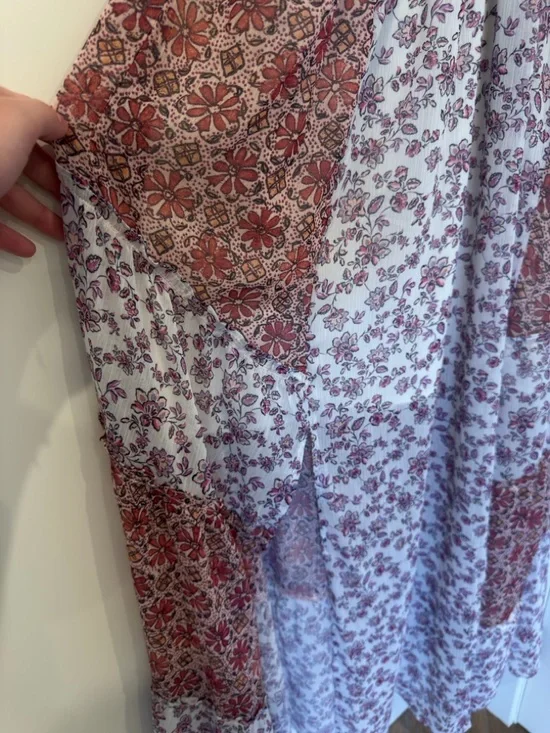 NWT - Forever 21 Pink Floral Patchwork Maxi Dress - Picture 8 of 8